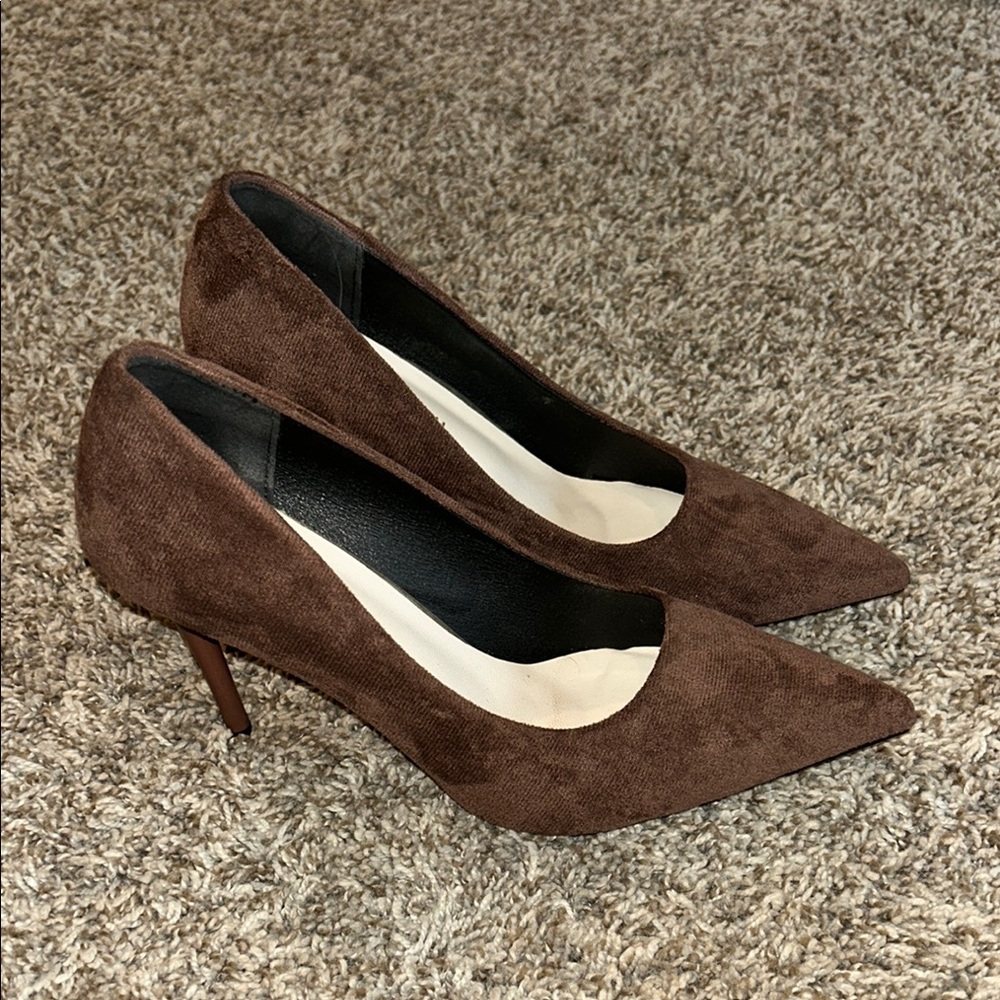 SHEIN Brown Stiletto Heels Classic Pumps